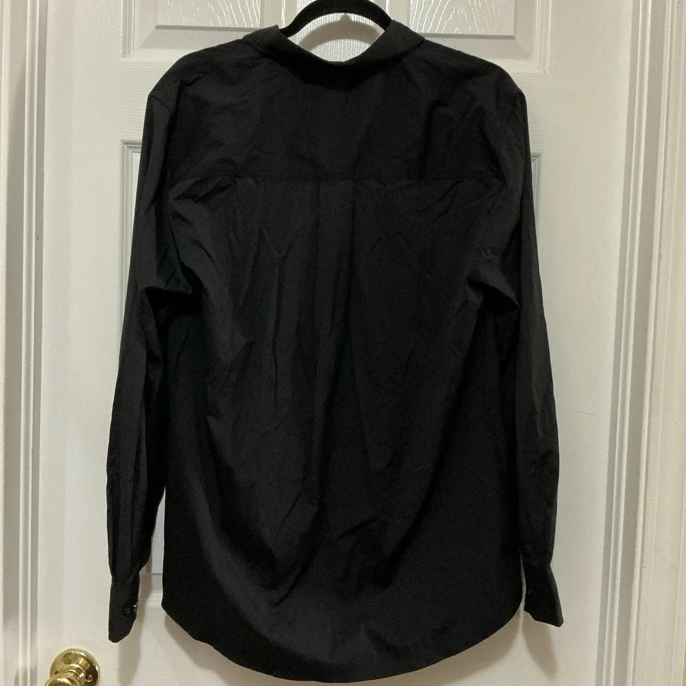 Ford Bronco‎ Men's Long Sleeve Shirt Black Large Nylon Button Down Collared Logo